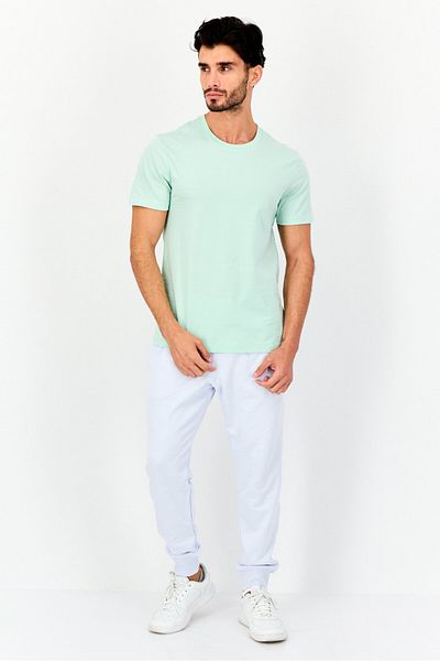 Vince Camuto Men Crew Neck Short Sleeve Plain T-Shirt, Mint Green