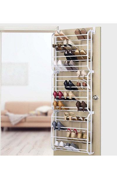 Generic Over Door Shoe Folding Storage Shoe Rack White