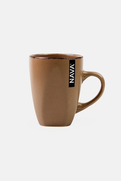 Nava Ceramic Mug With Handle 355 ml, Brown