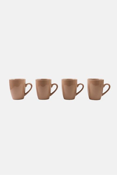 Maser 4 Pieces Coffee Mug 420ml, Brown