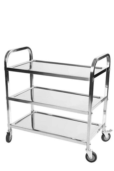 Generic 3-Tier Stainless Steel Food Serving Cart