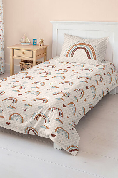 Realhomes مجموعة بيكيه للأطفال الرضع للجنسين بألوان الباستيل ونمط قوس قزح وقلب