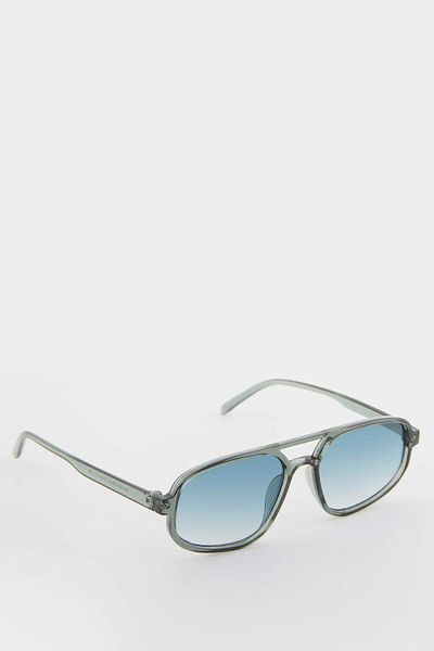 DeFacto Women's Green Plastic Frame Young Glass Oval Uv Sunglasses F0594Axns