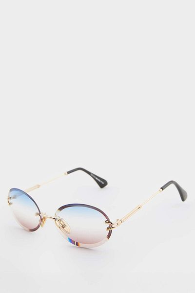 DeFacto Women Round Transparent Metala Frame Gradient Glass Uv Sunglasses F0615Axns