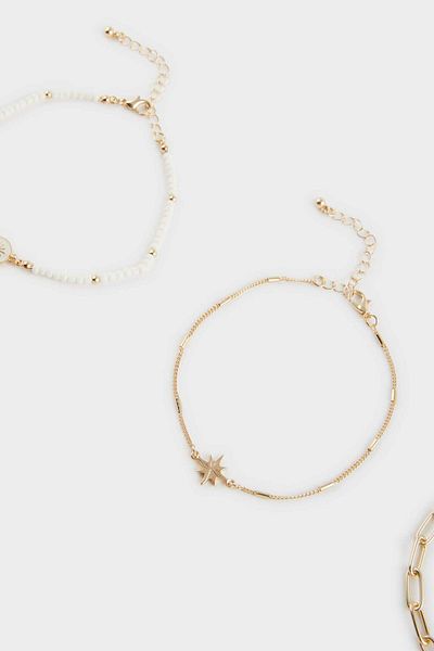 DeFacto Women's 3-Piece Gold Bracelet F6914Axns