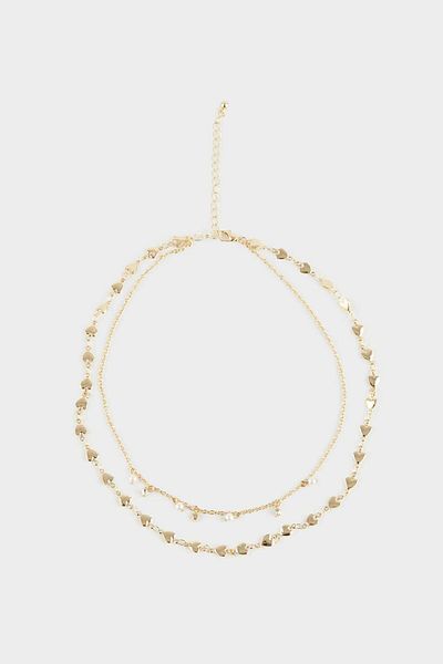 DeFacto Women's 2-Piece Gold Necklace F5047Axns