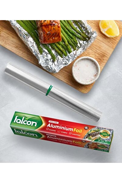 Falcon Heavy Duty Aluminium Foil 23.22m X 30cm | 75 Sq. Ft | Strong & Durable Wrap