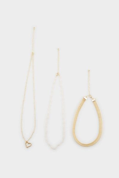 DeFacto Women's 3-Piece Gold Necklace F1340Axns