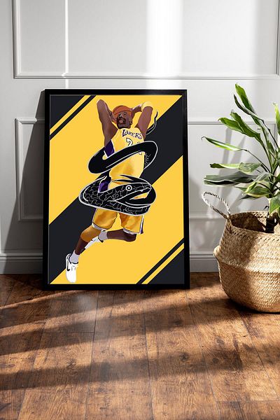 Saturn Pictură înrămate Kobe Bryant - Pictură poster NBA de baschet