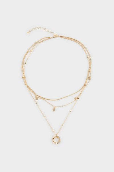 DeFacto Women's 3-Piece Gold Necklace F5958Axns