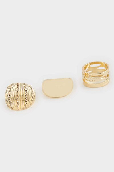 DeFacto Women's Triple Gold Ring F1322Axns