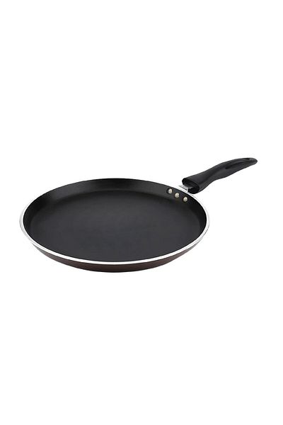 Chefline Non-Stick Tawa, 30 cm Flat Griddle Pan for Roti, Dosa & Crepes with Even Heat Distribution