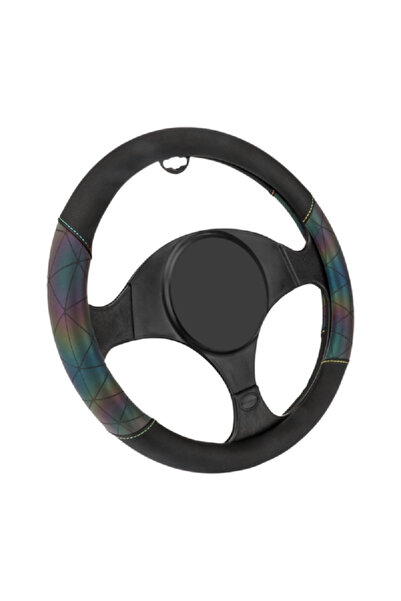 AUTOSMART غطاء عجلة قيادة السيارة بألوان قوس قزح عالية الجودة