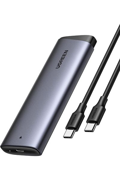 Ugreen حاوية NVME، حاوية M.2 NVME SSD بمنفذ USB 3.2 بسرعة 10 جيجابت في الثانية لـ NVMe PCIe M-Key/M+B Key في 2230/22