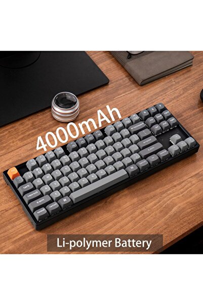 Keychron K8 Max 87-Key TKL ISO Wireless Mechanical Keyboard – Tri-Mode, Hot-Swappable, RGB, Arabic