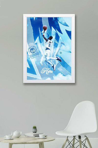 Saturn Pictură înrămată Kyrie Irving - Pictură poster NBA de baschet