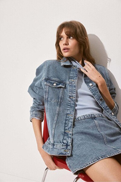 H&M Shoulder-pad denim jacket
