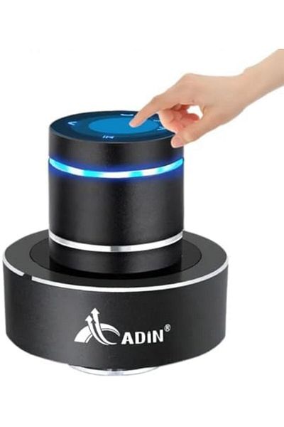 Generic Adin 26W مكبر صوت اهتزازي لاسلكي مزود بخاصية البلوتوث وصوت جهير ستيريو 5 × 5 × 7 سم أسود