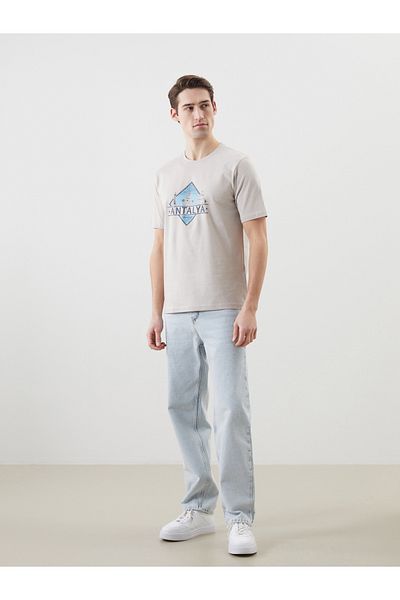 LC Waikiki Crew Neck Antalya Printed Combed Cotton Men's T-Shirt