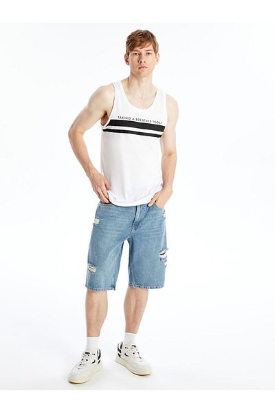 LC Waikiki Xside Crew Neck Printed Men's Sleeveless T-Shirt