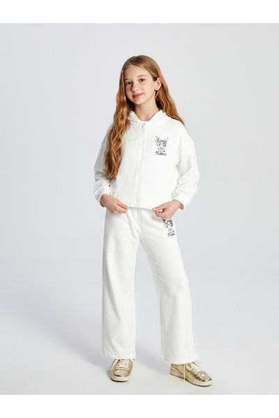 LC Waikiki Суитшърт с качулка и цип за момичета с щампа Kuromi