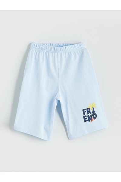 LC Waikiki Crew Neck Printed Boys Shorts 2 Pack