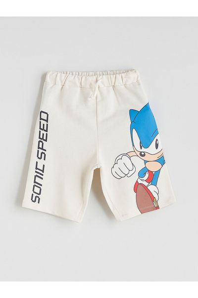 LC Waikiki Sonic Printed Boys Shorts with Elastic Waist