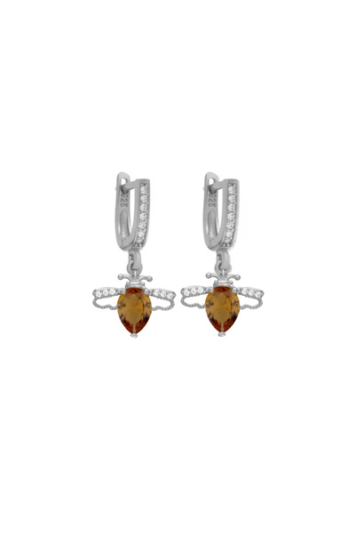 Silveranka 925 Ayar Gümüş Zultanit Taşlı Arı Küpe