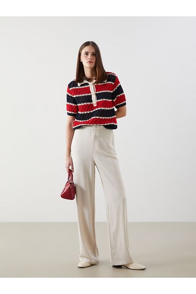 LC Waikiki Slim Fit Linen Blend Women's Trousers