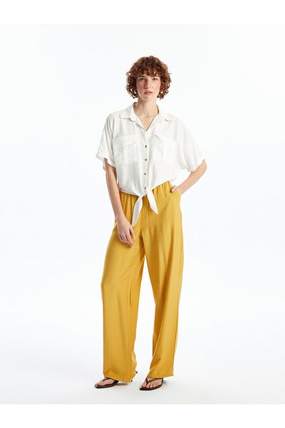 LC Waikiki Comfortable Molded Women's Trousers with Elastic Waist