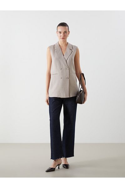 LC Waikiki Jacket Collar Women's Classic Vest