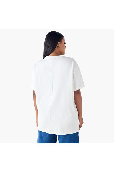 Ulla Popken Beach Graphic Embllished Tee