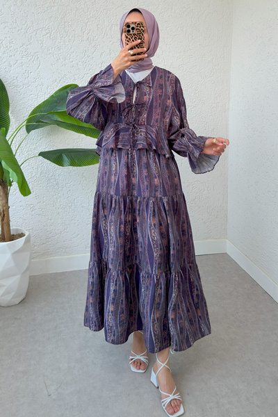 DPARİS Etnik Desen Beli Lastikli İkili Takım