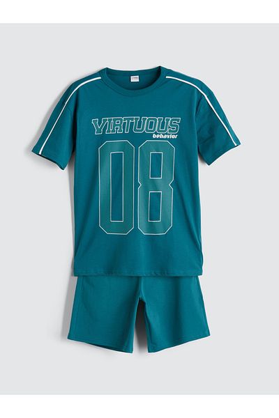 LC Waikiki Crew Neck Boys T-Shirt and Shorts
