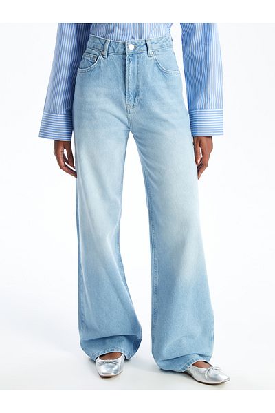 LC Waikiki High Waist Wideleg Women's Jean Trousers