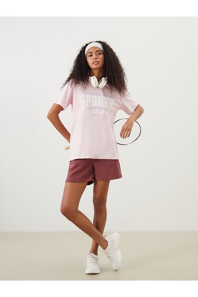LC Waikiki Tricou sport pentru damă cu decolteu cu imprimeu