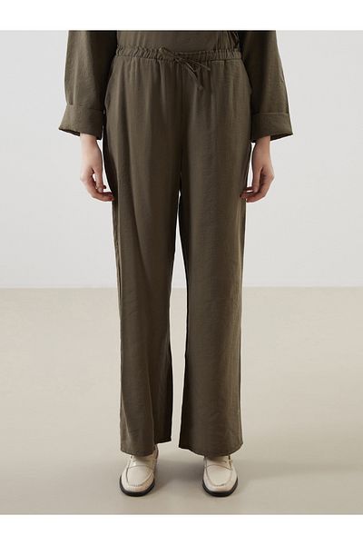 LC Waikiki Wide Leg Women's Trousers with Elastic Waist