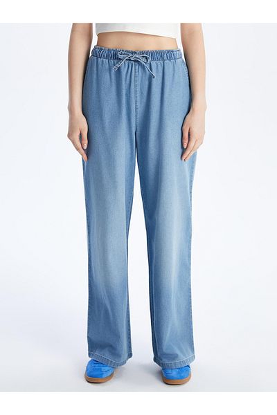 LC Waikiki Pantaloni de damă Wideleg cu talie elastică