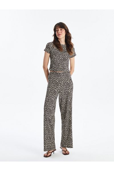 LC Waikiki Pantaloni de damă cu modele, confortabili, cu talie elastică