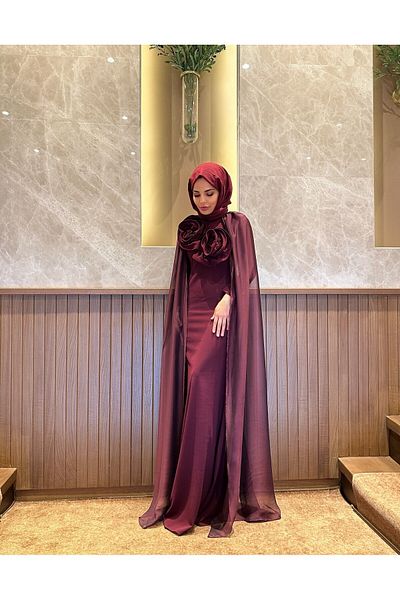 Bess Store Rose Women's Hijab Evening Dress