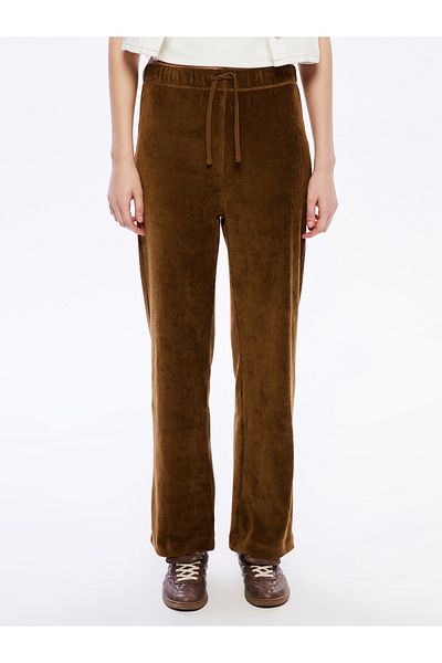LC Waikiki Women's Velvet Pants with Elastic Waist