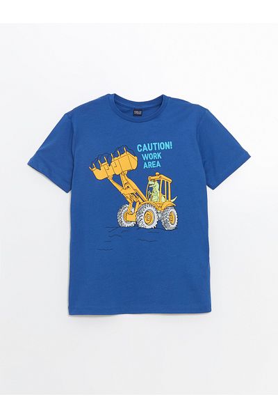 LC Waikiki Crew Neck Dinosaur Printed Boys' T-Shirt and Shorts