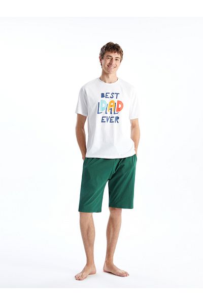 LC Waikiki   Standard Mold Men's Shorts Pajama Set