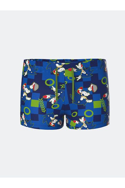 LC Waikiki Costum de baie boxer pentru băiat cu imprimeu Sonic