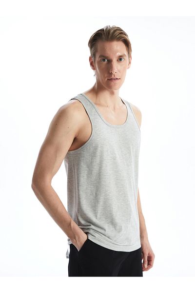 LC Waikiki U-Neck Combed Cotton Men's Undershirt, 2-pack