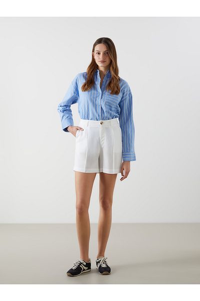 LC Waikiki Loose Fit Linen Blend Women's Shorts