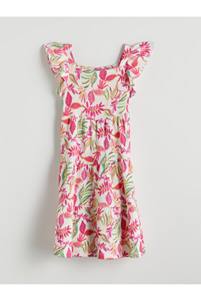 LC Waikiki Szögletes nyakú virágos lányruha