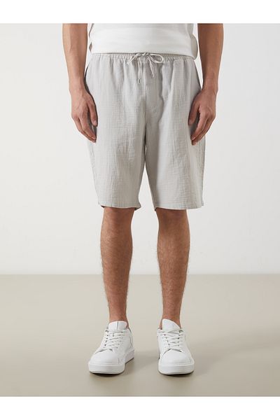 LC Waikiki Ανδρικό σορτς Slim Fit με λεπτομέρεια δεμένη μέση