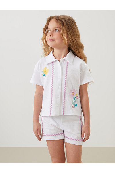 LC Waikiki Cămașă și pantaloni scurți pentru fetiță, 2 piese