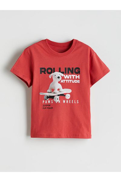 LC Waikiki Crew Neck Printed Boy's T-Shirt